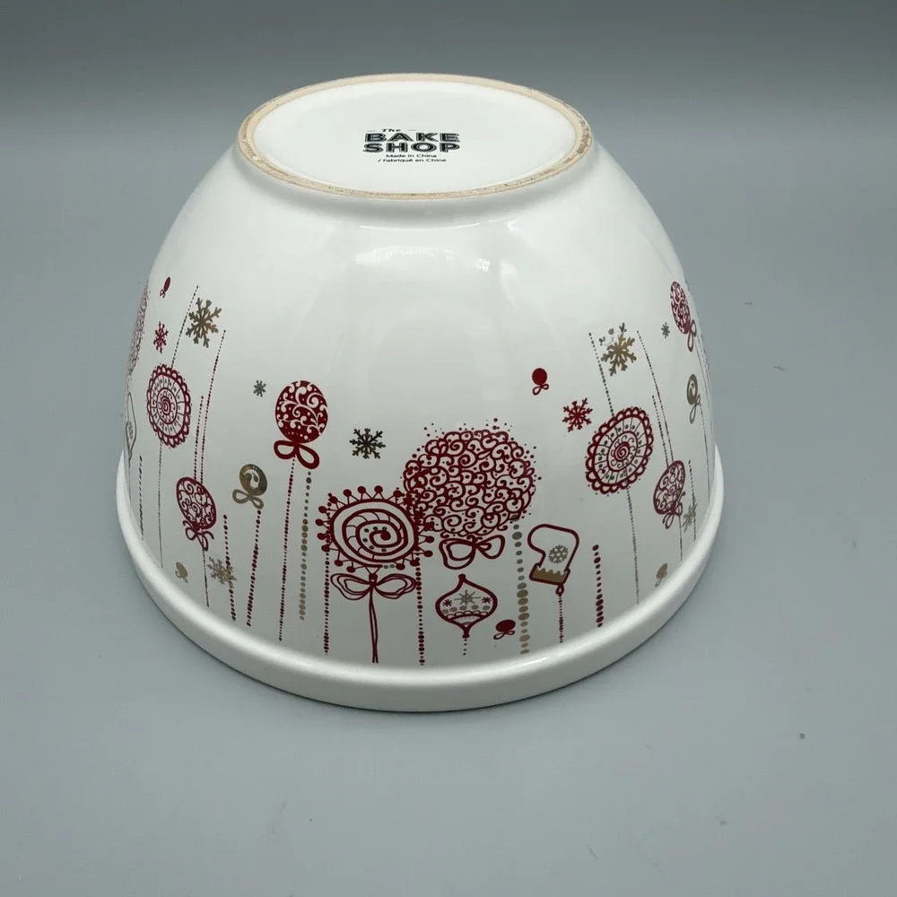 The Bake Shop Large Christmas Mixing Bowl 8
